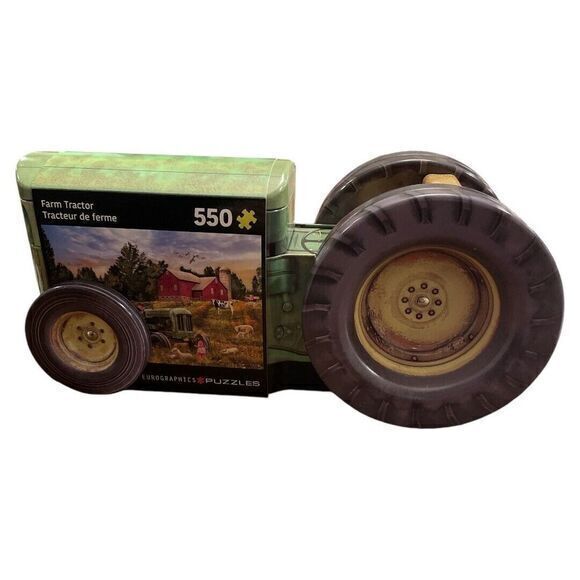 Eurographics Farm Tractor 550 Piece Jigsaw Puzzle‎ Collectible Tin W Poster New - Picture 1 of 8